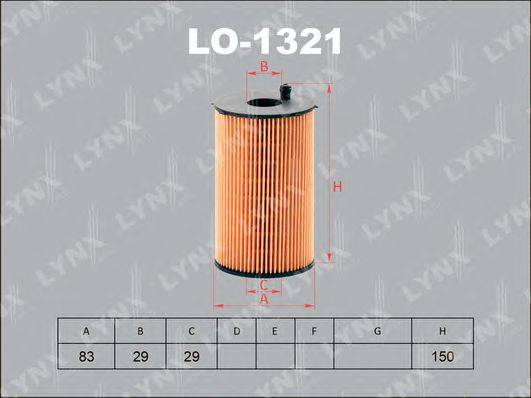 LYNXAUTO LO1321 Масляний фільтр