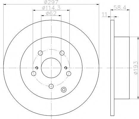 HELLA PAGID 8DD355116811 гальмівний диск