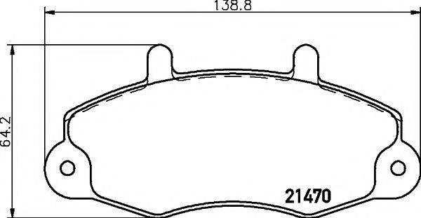 HELLA PAGID 8DB355019371 Комплект гальмівних колодок, дискове гальмо