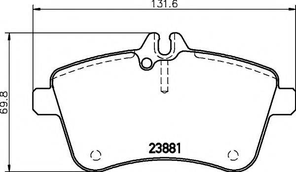 HELLA PAGID 8DB355010331 Комплект гальмівних колодок, дискове гальмо