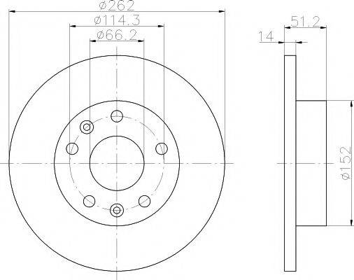 HELLA PAGID 8DD355107181 гальмівний диск