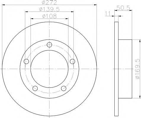 HELLA PAGID 8DD355100381 гальмівний диск