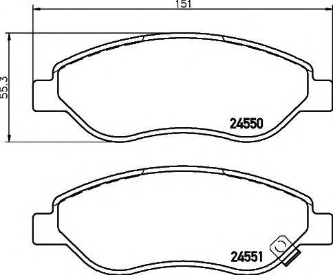 HELLA PAGID 8DB355013401 Комплект гальмівних колодок, дискове гальмо