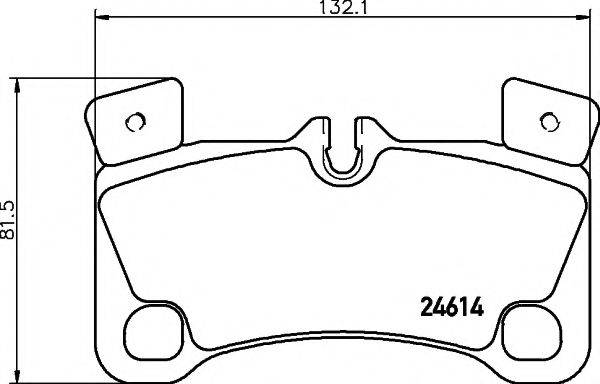 HELLA PAGID 8DB355014631 Комплект гальмівних колодок, дискове гальмо