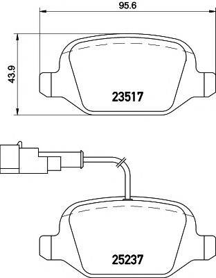 HELLA PAGID T3136 Комплект гальмівних колодок, дискове гальмо