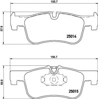 HELLA PAGID 8DB355020201 Комплект гальмівних колодок, дискове гальмо