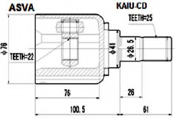 HYUNDAI 49592-1H010 Шарнірний комплект, приводний вал