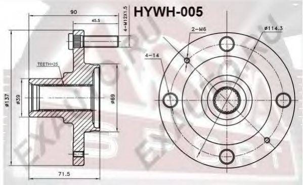 ASVA HYWH005 Маточина колеса