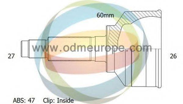 ODM-MULTIPARTS 12080652 Шарнірний комплект, приводний вал