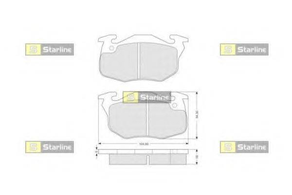 STARLINE BDS107 Комплект гальмівних колодок, дискове гальмо