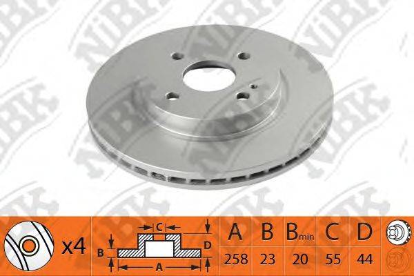 NIBK RN1512 гальмівний диск