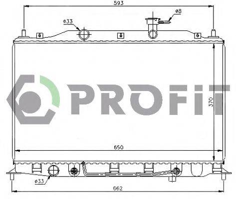 PROFIT PR1807A5 Радіатор, охолодження двигуна