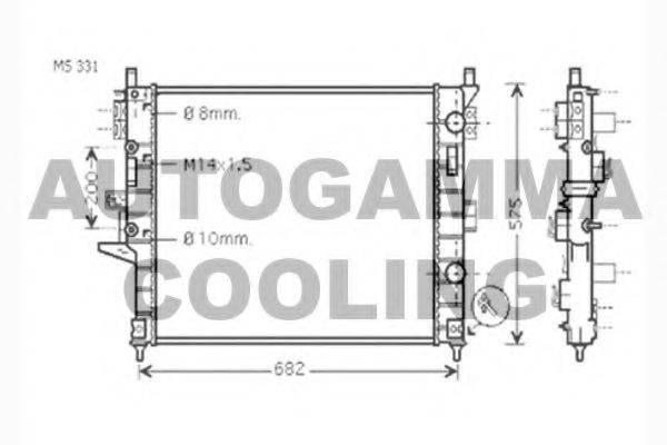 AUTOGAMMA 102923 Радіатор, охолодження двигуна