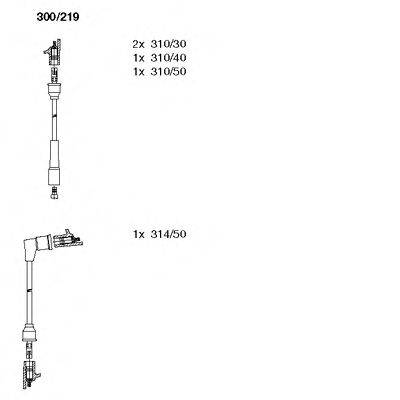 BREMI 300219 Комплект дротів запалювання