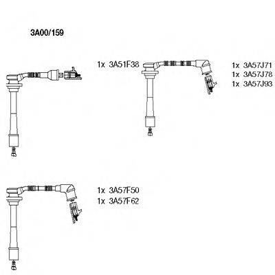 BREMI 3A00159 Комплект дротів запалювання