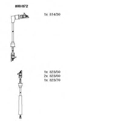 BREMI 800872 Комплект дротів запалювання