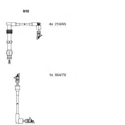 FORD 1663024 Комплект дротів запалювання