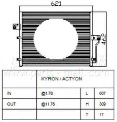 PARTS-MALL PXNCD014 Конденсатор, кондиціонер