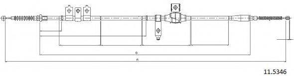 FORD UR6144420 Трос, стоянкова гальмівна система