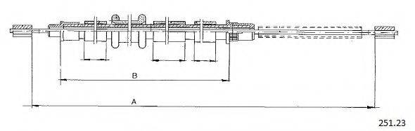 KAGER 190552 Трос, стоянкова гальмівна система