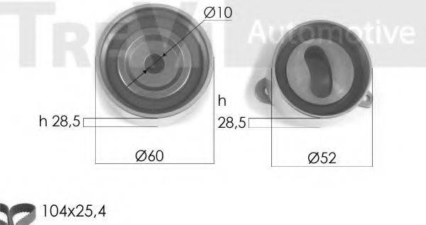 TREVI AUTOMOTIVE KD1149 Комплект ременя ГРМ
