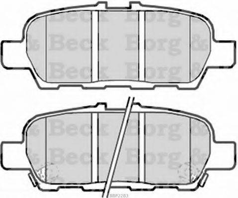 BORG & BECK BBP2283 Комплект гальмівних колодок, дискове гальмо