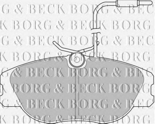 BORG & BECK BBP1129 Комплект гальмівних колодок, дискове гальмо