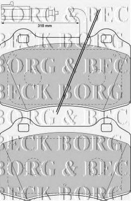 BORG & BECK BBP1737 Комплект гальмівних колодок, дискове гальмо