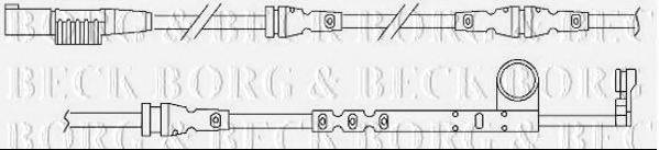 BORG & BECK BWL3116 Сигналізатор, знос гальмівних колодок