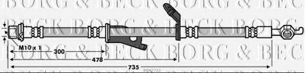 BORG & BECK BBH7722 Гальмівний шланг