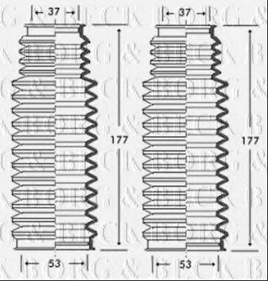 BORG & BECK BSG3223 Пильовик, рульове управління