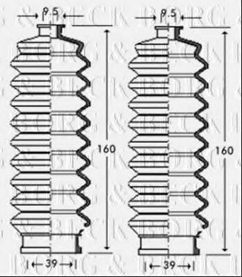 BORG & BECK BSG3254 Пильовик, рульове управління