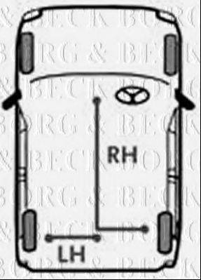 BORG & BECK BKB1889 Трос, стоянкова гальмівна система