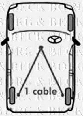 BORG & BECK BKB1189 Трос, стоянкова гальмівна система