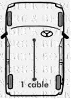 BORG & BECK BKB3504 Трос, стоянкова гальмівна система