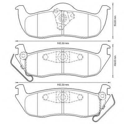 JEEP 0 5080 871AB Комплект гальмівних колодок, дискове гальмо