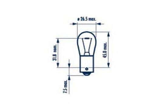 NARVA 17645 Лампа розжарювання, ліхтар покажчика повороту; Лампа розжарювання, ліхтар покажчика повороту