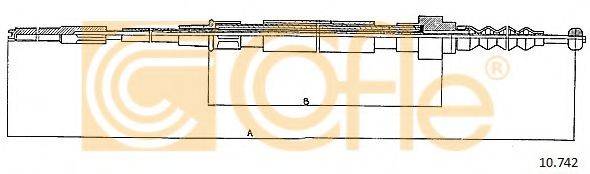 COFLE 10742 Трос, стоянкова гальмівна система