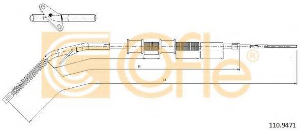 MERCEDES-BENZ A4634200685 Трос, стоянкова гальмівна система