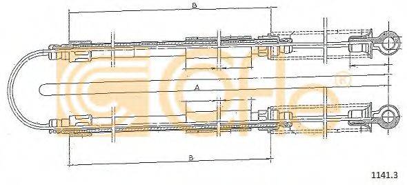 COFLE 11413 Трос, стоянкова гальмівна система