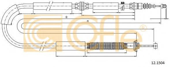 COFLE 121504 Трос, стоянкова гальмівна система