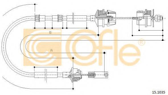 FIRST LINE FKC1407 Трос, управління зчепленням