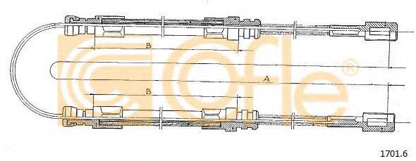 COFLE 17016 Трос, стоянкова гальмівна система