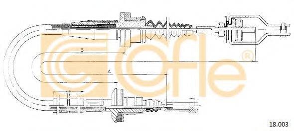 COFLE 18003 Трос, управління зчепленням