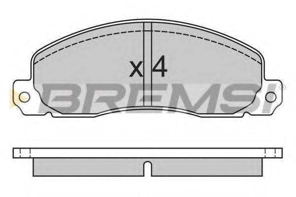 BREMSI BP2312 Комплект гальмівних колодок, дискове гальмо