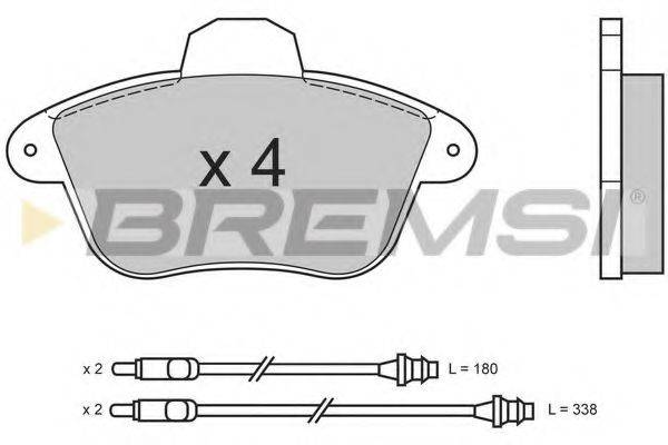 BREMSI BP2522 Комплект гальмівних колодок, дискове гальмо