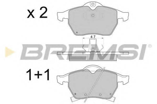 BREMSI BP2813 Комплект гальмівних колодок, дискове гальмо