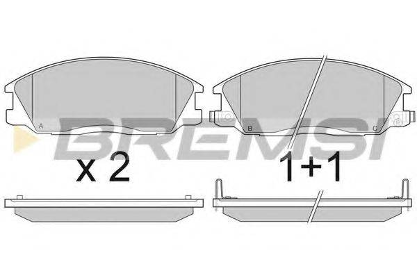 BREMSI BP2909 Комплект гальмівних колодок, дискове гальмо
