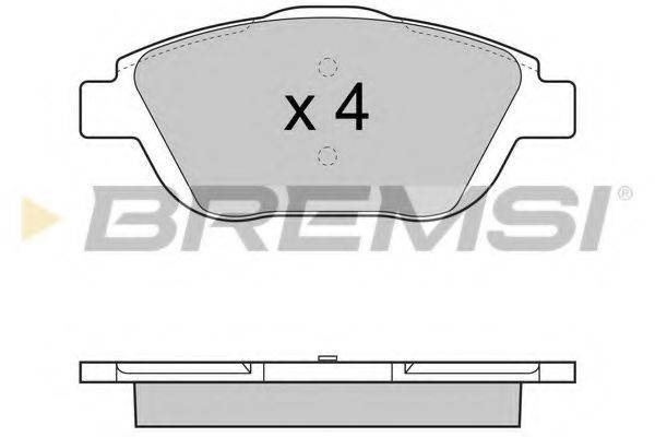 BREMSI BP3428 Комплект гальмівних колодок, дискове гальмо
