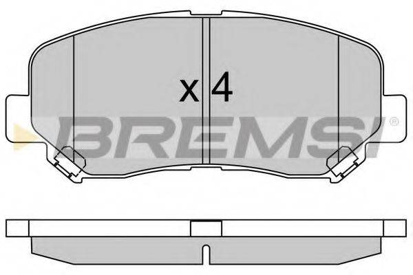 BREMSI 25564 Комплект гальмівних колодок, дискове гальмо